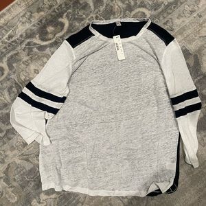 J.Crew new baseball tee navy and white labels still on size medium